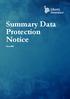 Summary Data Protection Notice
