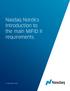 Nasdaq Nordics Introduction to the main MiFID II requirements.