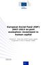 European Social Fund (ESF) ex-post evaluation: investment in human capital