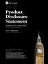Product Disclosure Statement