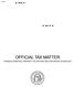 PT-50P OFFICIAL TAX MATTER TANGIBLE PERSONAL PROPERTY TAX RETURN AND SUPPORTING SCHEDULES