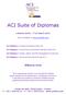 ACI Suite of Diplomas