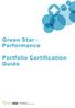 Green Star - Performance. Portfolio Certification Guide