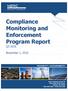 Compliance Monitoring and Enforcement Program Report