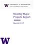 Monthly Major Projects Report
