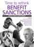 BENEFIT SANCTIONS. Time to rethink WELSH DATA SUPPLEMENT