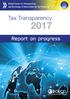 Tax Transparency. Report on progress. Global Forum on Transparency and Exchange of Information for Tax Purposes