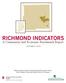 RICHMOND INDICATORS. A Community and Economic Benchmark Report