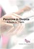 Pensions in Divorce A Guide for Clients