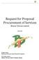 Request for Proposal Procurement of Services