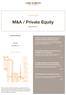 M&A / Private Equity