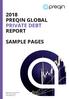 2018 PREQIN GLOBAL PRIVATE DEBT REPORT SAMPLE PAGES