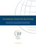 SOVEREIGN INVESTOR RELATIONS Evaluation on Investor Relations and Dissemination Practices by Key Emerging Market Borrowing Countries