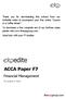 ACCA Paper F7. Financial Management. theexpgroup.com