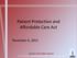 Patient Protection and Affordable Care Act. November 6, 2013