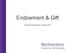 Endowment & Gift. Original Presentation: Spring 2014