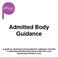 Admitted Body Guidance