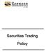 Securities Trading. Policy