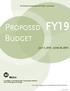PROPOSED FY19 BUDGET JULY 1, 2018 JUNE 30, For Board Consideration & Public Comment
