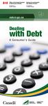 osb.ic.gc.ca Dealing with Debt A Consumer s Guide