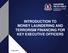 INTRODUCTION TO MONEY LAUNDERING AND TERRORISM FINANCING FOR KEY EXECUTIVE OFFICERS