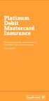 Platinum Debit Mastercard Insurance