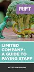 LIMITED COMPANY: A GUIDE TO PAYING STAFF