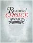 choice awards t s November, so it must be time for another round of Readers Choice madness. we take