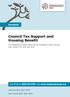 Council Tax Support and Housing Benefit