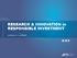 RESEARCH & INNOVATION in RESPONSIBLE INVESTMENT ANDREAS G. F. HOEPNER