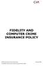 FIDELITY AND COMPUTER CRIME INSURANCE POLICY