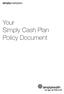 Your Simply Cash Plan Policy Document