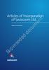 Articles of Incorporation of Swisscom Ltd. Edition of 20 April Superseded document