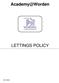 LETTINGS POLICY BRC