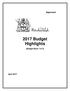 2017 Budget Highlights