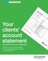 Your clients. account statement. Help your clients understand their TD Ameritrade Institutional monthly. Monthly account statement STOCK01 STOCK02