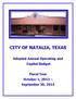 CITY OF NATALIA, TEXAS. Adopted Annual Operating and Capital Budget