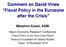 Comment on David Vines Fiscal Policy in the Eurozone after the Crisis