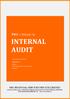 INTERNAL AUDIT. PRG s Manual on