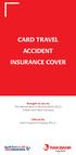 CARD TRAVEL ACCIDENT INSURANCE COVER