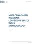 MSCI CANADA IMI WOMEN S LEADERSHIP SELECT INDEX METHODOLOGY
