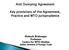 Anti Dumping Agreement. Key provisions of the Agreement, Practice and WTO jurisprudence