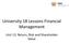 University 18 Lessons Financial Management. Unit 12: Return, Risk and Shareholder Value