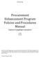 Procurement Enhancement Program Policies and Procedures Manual Contract Compliance measures