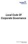 Local Code Of Corporate Governance