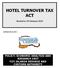 HOTEL TURNOVER TAX ACT