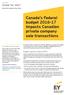 Canada s Federal budget impacts Canadian private company sale transactions