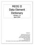 MEDS II Data Element Dictionary