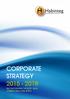 CORPORATE STRATEGY INCORPORATING THE OPERATIONAL PLAN & KPIs