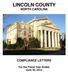 LINCOLN COUNTY NORTH CAROLINA COMPLIANCE LETTERS